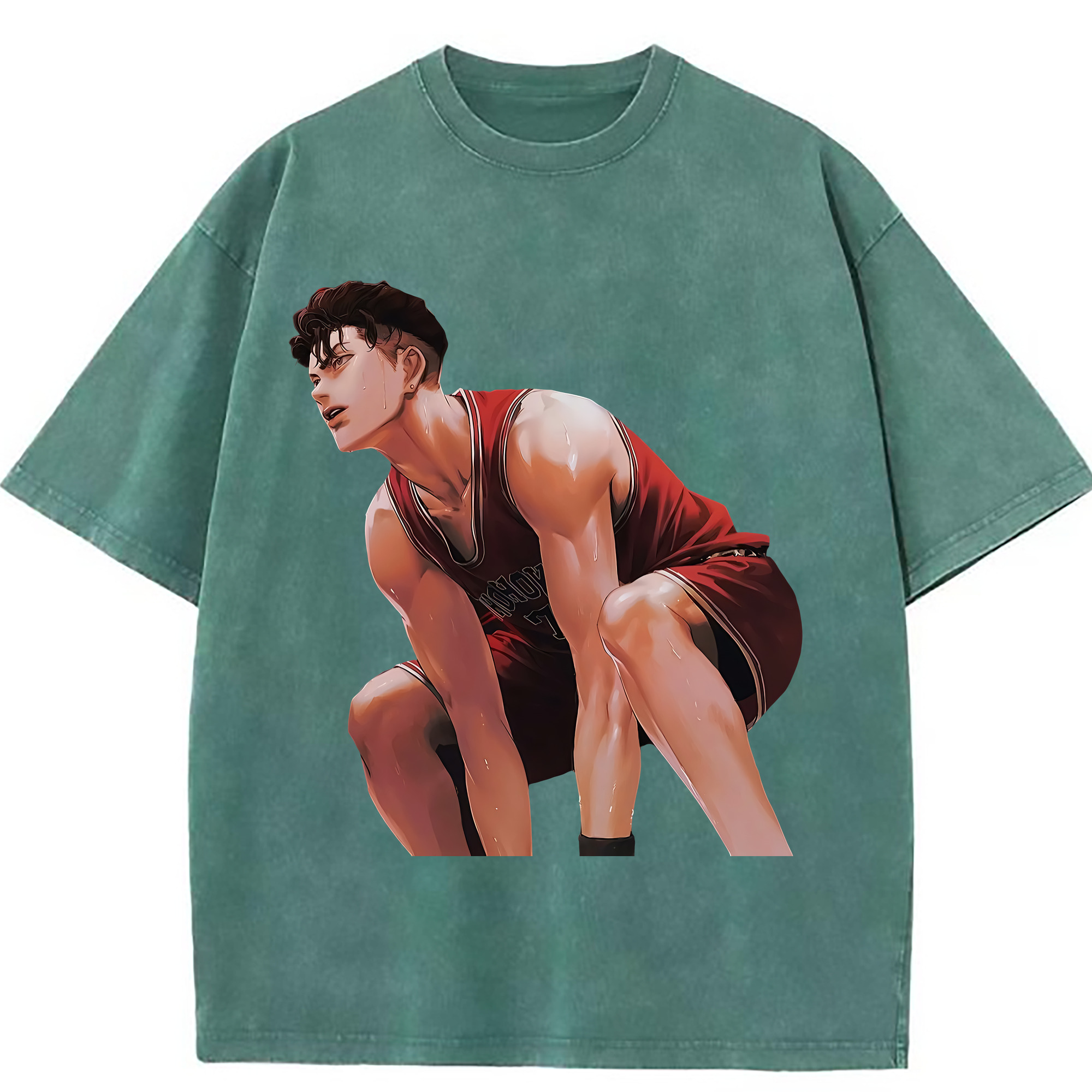 （画像用） SLAM DUNK／スラムダンク 綿100% ヴィンテージ風 半袖Tシャツ（フロントプリント）